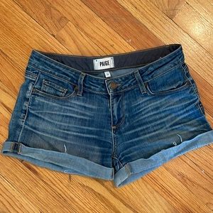 Paige Jean shorts, size 26, blue denim